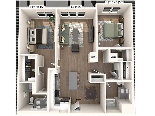 Floor plan B15d-Upgrade
