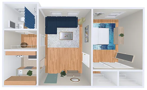 Floor plan 1bd/1b 9