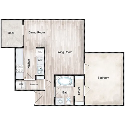 Floor plan Parker at the Cottages