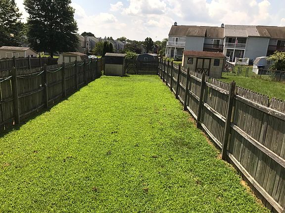 Fenced backyard with Shade