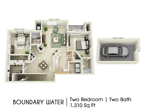 Floor plan Boundary Water with Garage