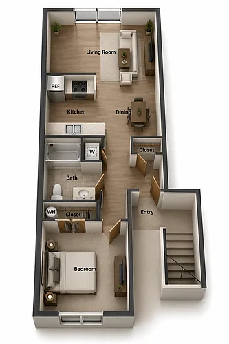 Floor plan 1 Bedroom