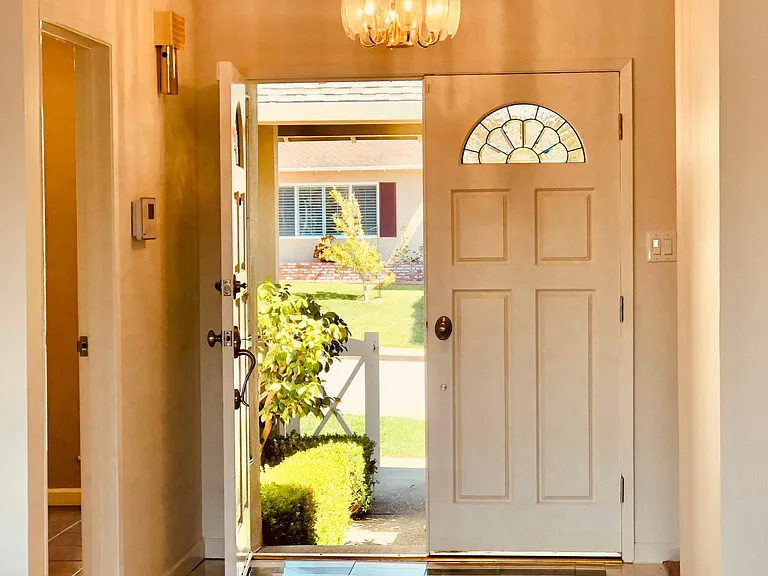 Marble floor entry way