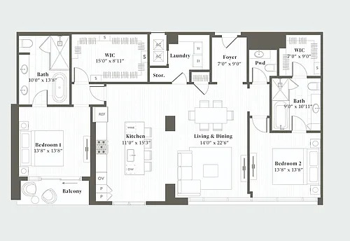 Floor plan P1