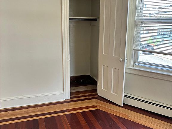The bedrooms closet. It is a bit small.