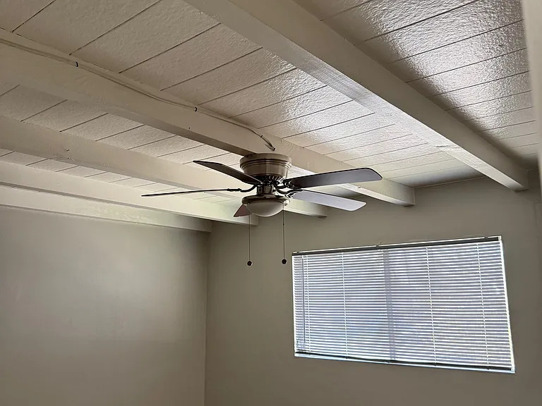 Bedroom with freshly new paint and Carpet clean with Brand new Window blinds