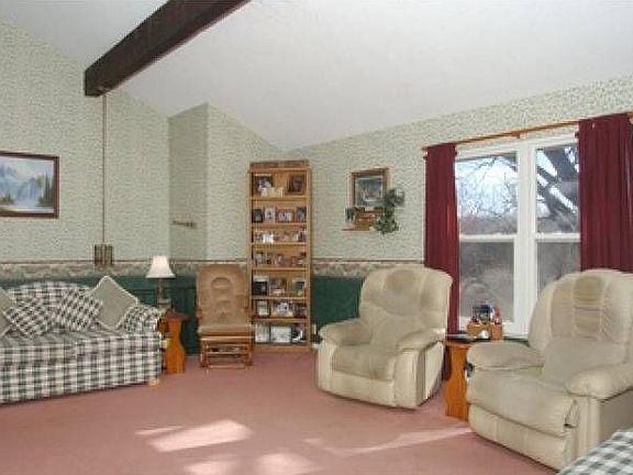 Living Room with Vaulted