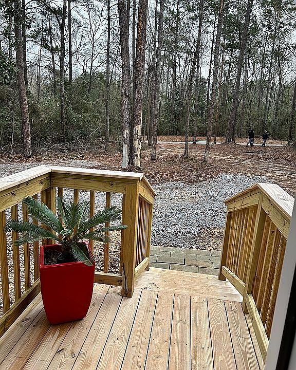 View standing at front door.