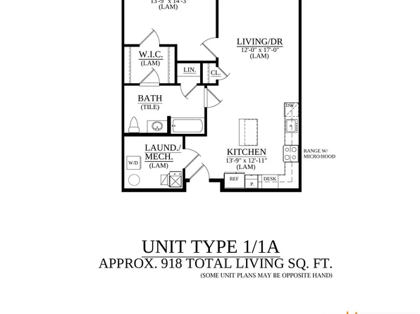 UNIT TYPE 1/1A Plan, Springside Lofts 55+