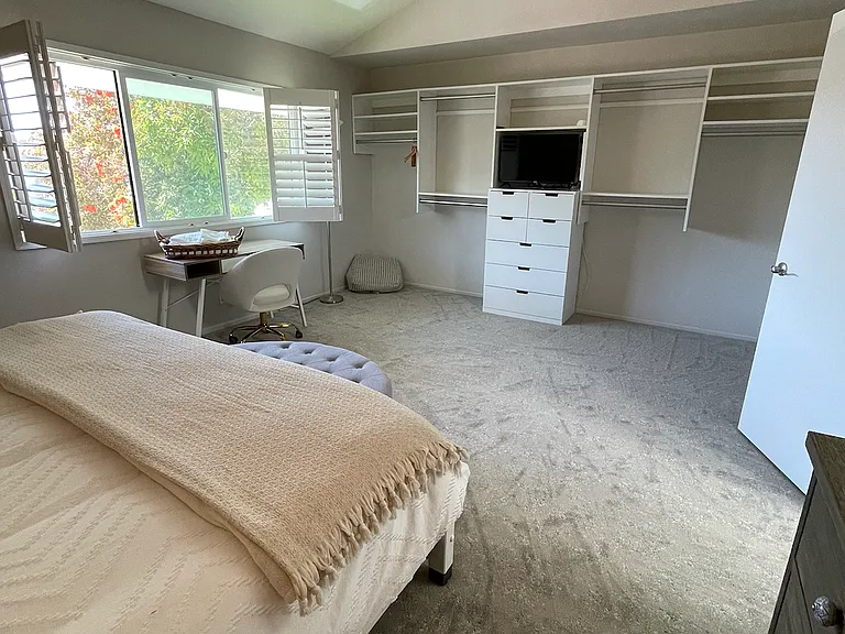 main bedroom, also has a private bathroom