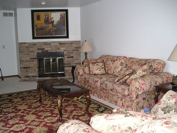 Family room with fireplace