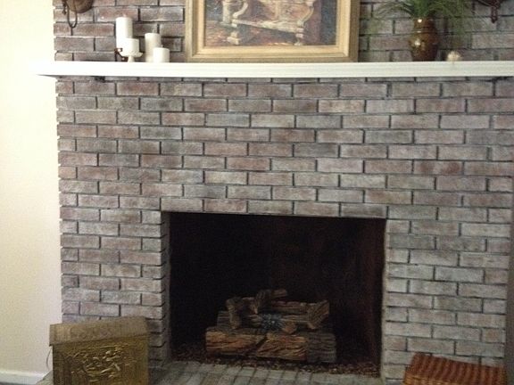 Living room fireplace