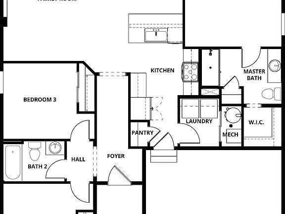 The Durango has a chef ready kitchen and spacious family room.