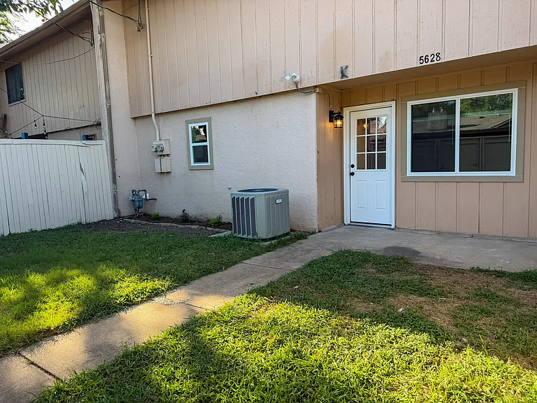Fenced back yard