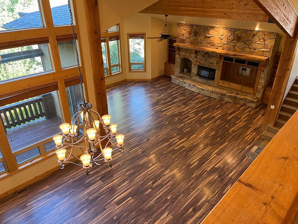 Looking down to Dining / Great Room from Loft