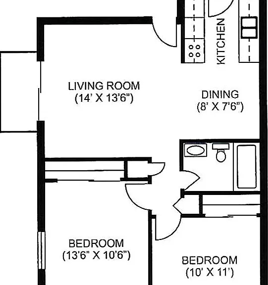 Two-Bedroom, Plan B
