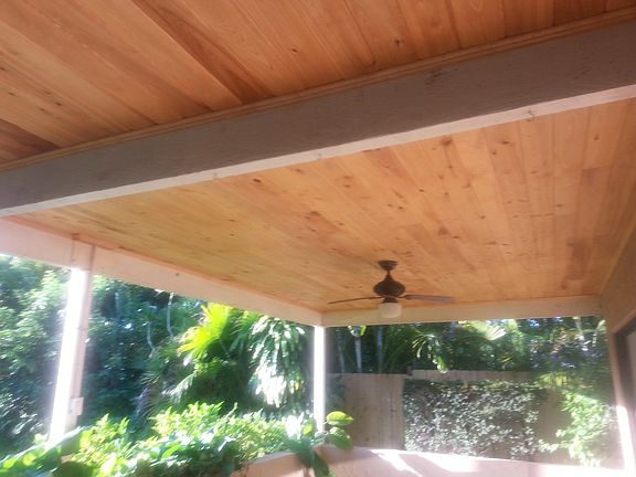  T & G patio ceiling
