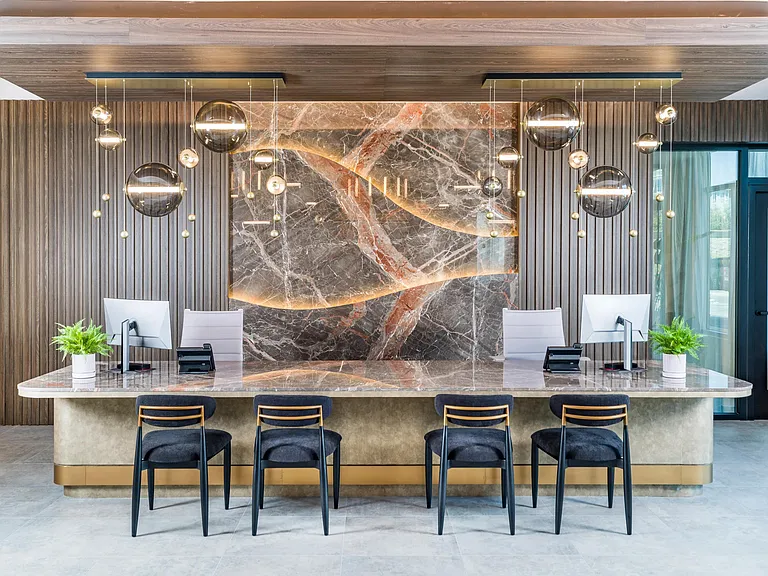 Step into the heart of Modera Pomona! Our bright and welcoming leasing office is your first stop on the journey to finding your dream home in sunny California.