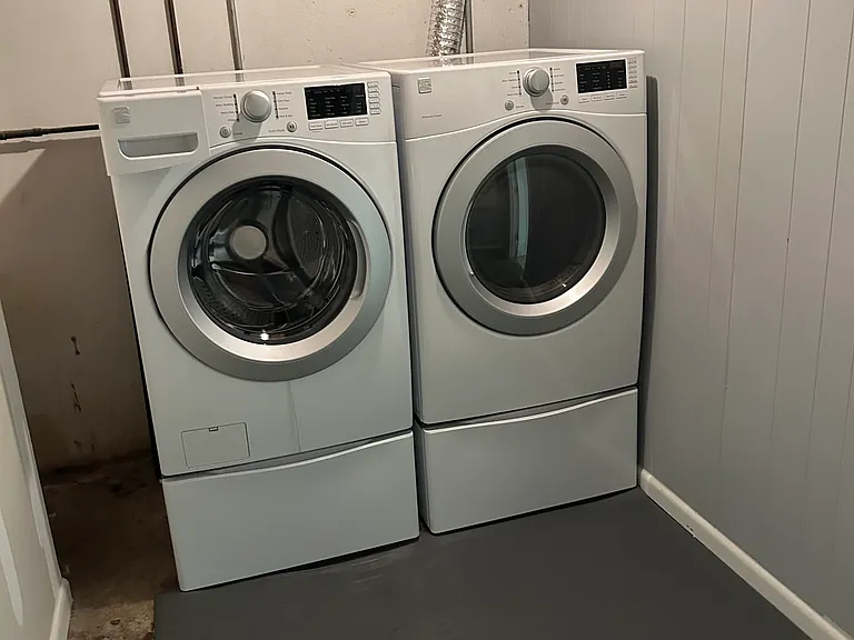 Washer and dryer included.