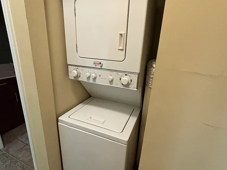 Washer and dryer inside the apt