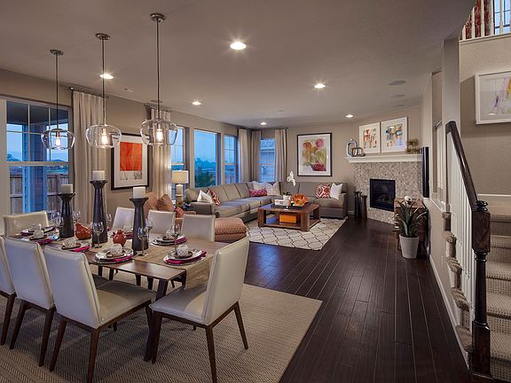 The bright dining area and great room flow wonderf