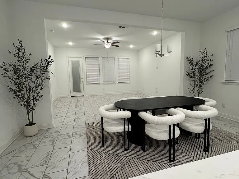 Dining and living area view