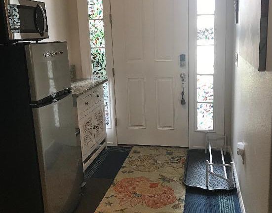 Private front entrance into the kitchenette area.