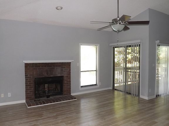 Another view of Great Room and sliding doors with striking v