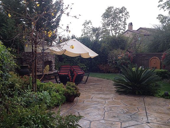 Backyard in Rain