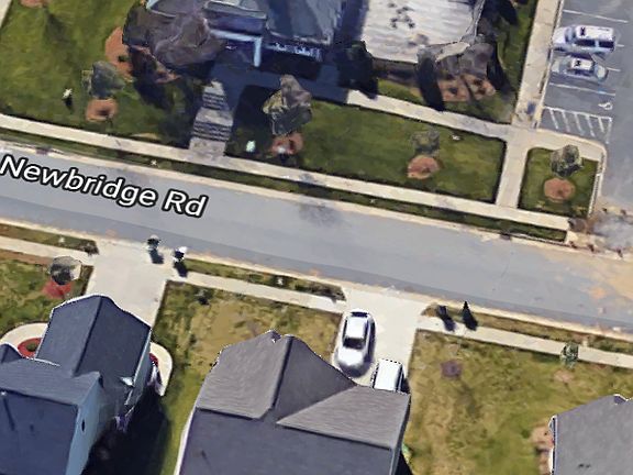 arial view of distance from home to pool