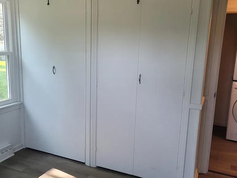 Bedroom threes closets