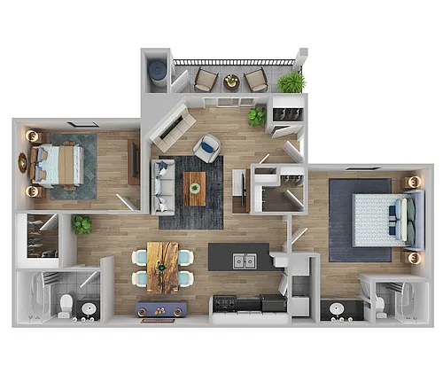 Floor plan 2 Bedroom 2 Bathroom