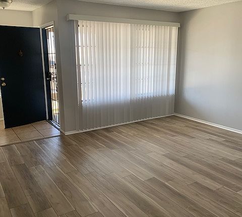 New vinyl plank flooring in living room