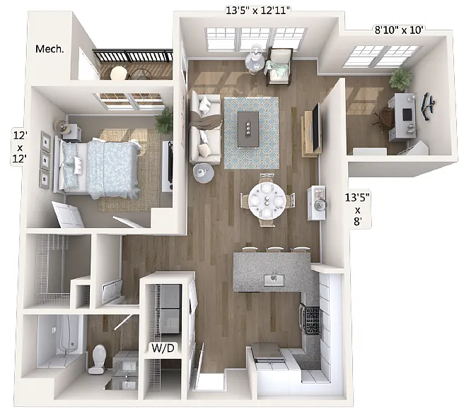 Floor plan A2D-5266-909-sqft
