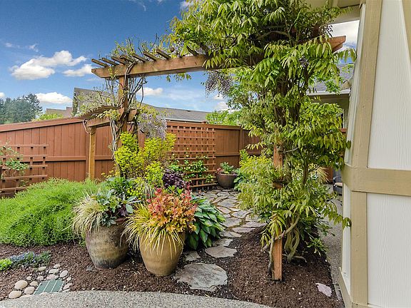 Beautiful arbor and plants all on drip system