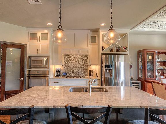 Large island and kitchen