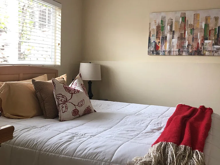 Loft bedroom. Cottage will be painted entirely prior to move in. Cottage has been rented for 4 years so painting will be done after tenant moves August 1