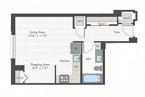 Floor plan Studio-A1