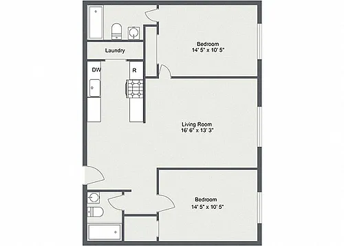 Floor plan 2 Bedroom 2 bath C