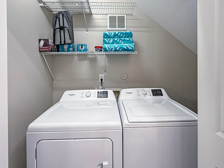 Laundry room, includes beach towels, iron & ironing board