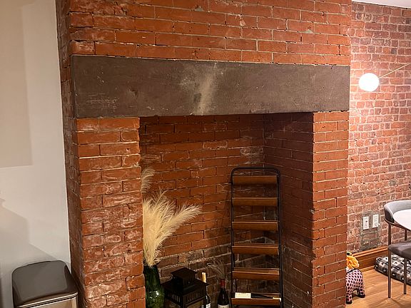 Living room fireplace