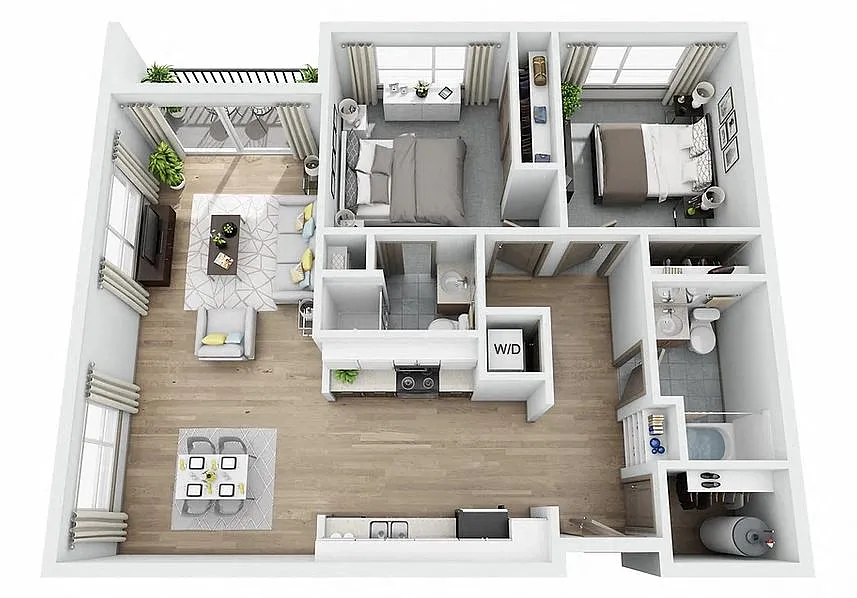 Floor plan 2 Bed F