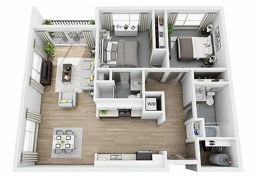 Floor plan 2 Bed F