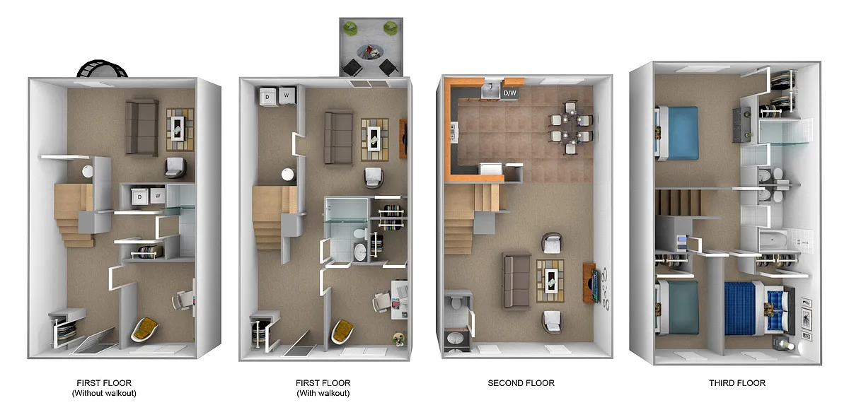 Floor plan 4 Bedrooms 3 Bath