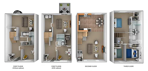 Floor plan 4 Bedrooms 3 Bath
