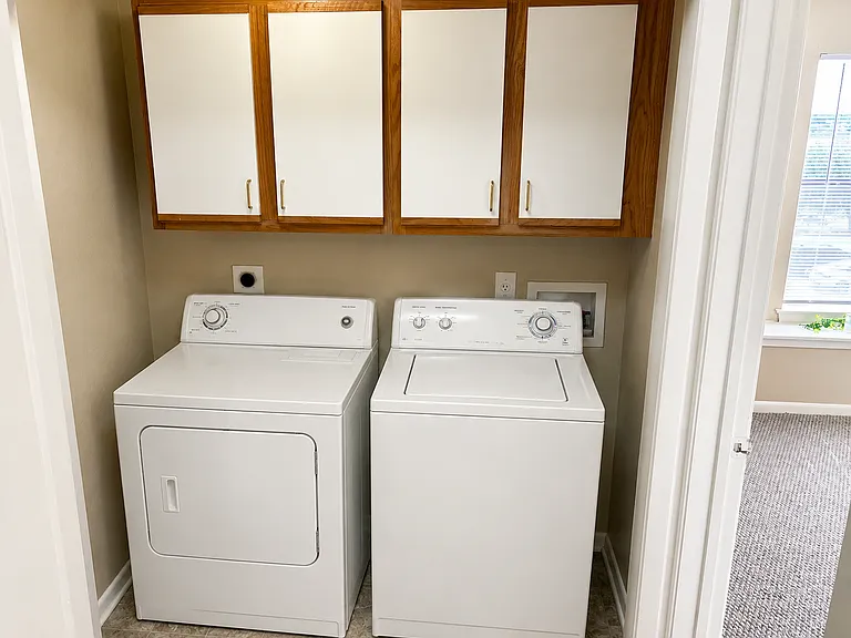 Washer & Dryer Hookup only available in 2 Bedroom floorplans. Washer & Dryer not included.