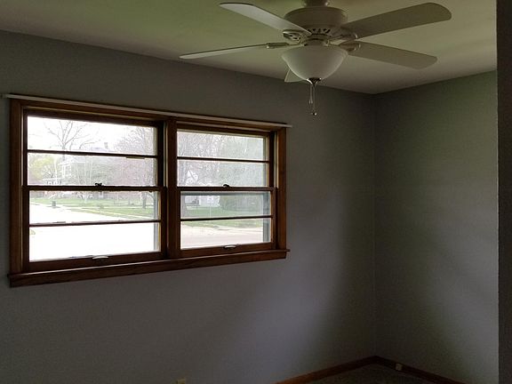 Bedroom 1, spacious closet, new ceiling fan