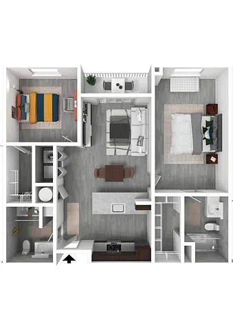Floor plan 2 Bedroom B