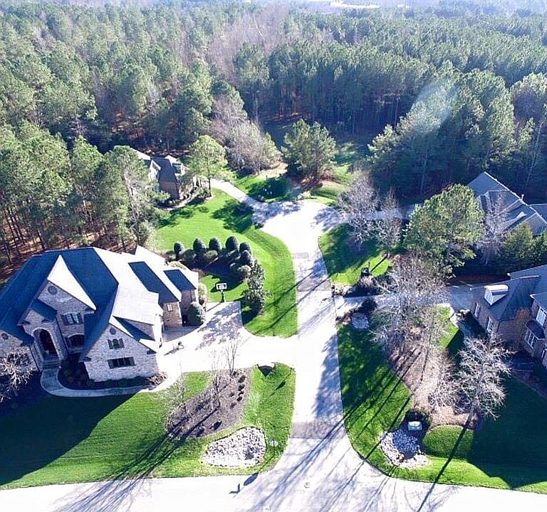 Aerial view of the home