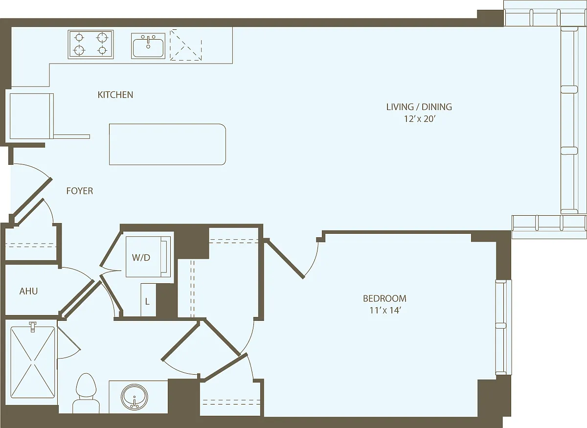 Floor plan 1 Bedroom J_RW